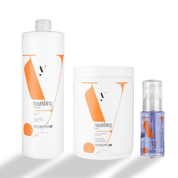 kit Y1 Shampooing masque et sérum Nourrissant cheveux secs et abîmés 1000 ml