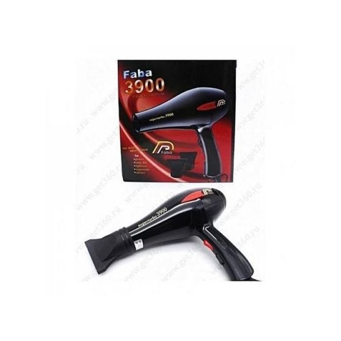 Sèche-cheveux - Faba - Super Turbo 3900 - 1800W - Noir - 2 vitesses et températures