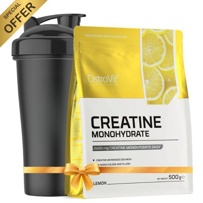 Pack Creatine Monohydrate 500 g Citron + Shaker