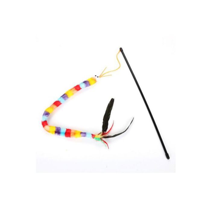 Jouet pour chat - canne arc en ciel