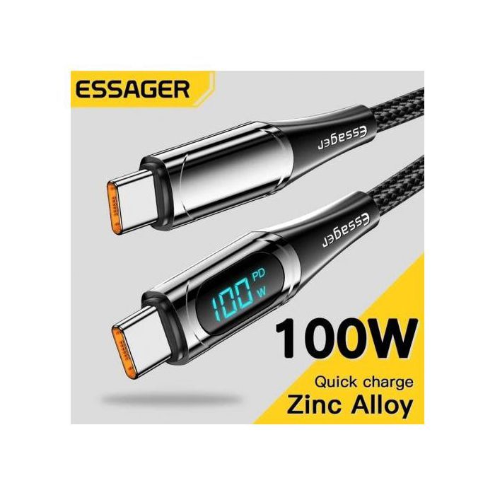 ESSAGER CABLE USB TYPE C 100W5A PD CHARGE RAPIDE