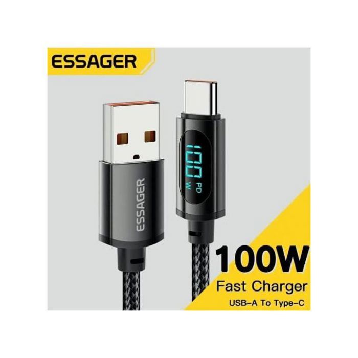 ESSAGER CABLE USB TYPE C SUPER CHARGE 100W CHARGE RAPIDE CABLE DE DONNEES