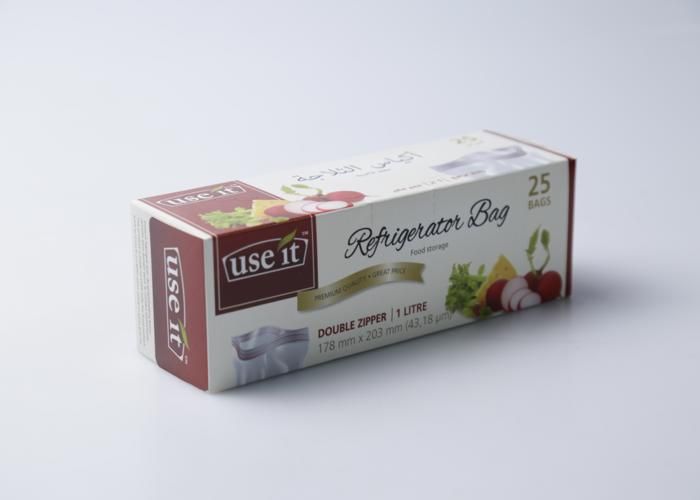 Sac congélation double glissière 1L Use It - 25 sacs - Couleur Aléatoire