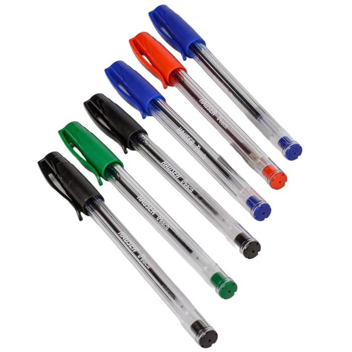 BLISTER DE 6STYLOS À BILLE CRISTAL PEACH 4 COULEU