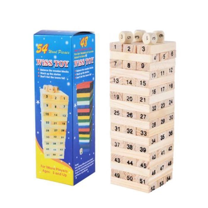 Jenga 54 pcs en bois