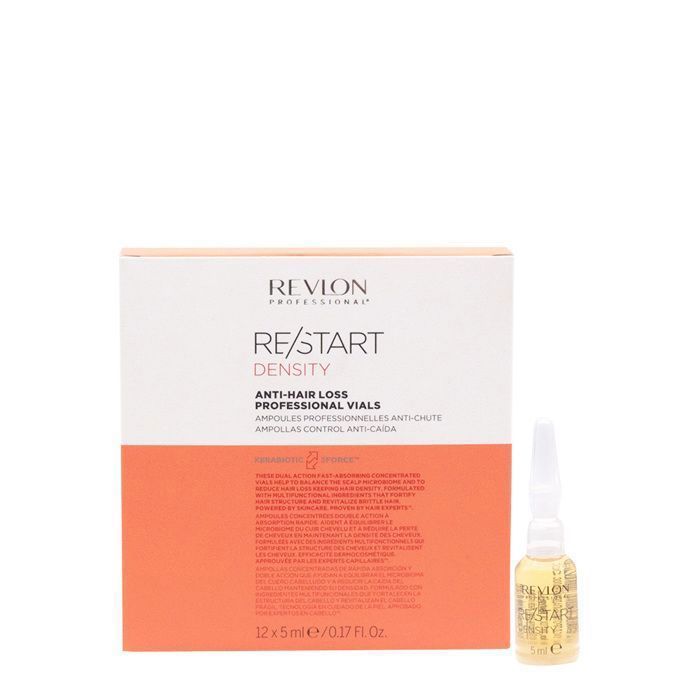Ampoules Anti-chute - Revlon - Restart Density - 12x5ml - Renforce les cheveux - Préserve la densité