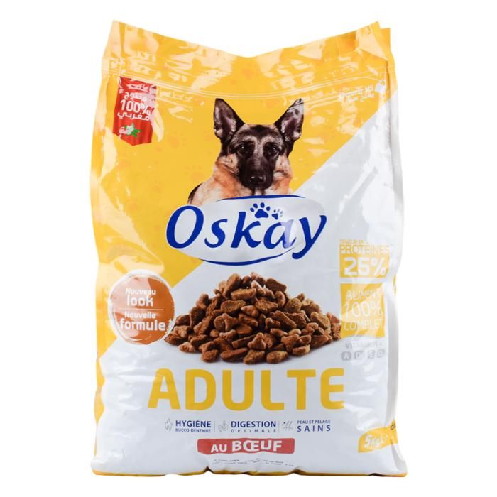 CROQUETTES AU BOEUF POUR CHIENS ADULTES 5KG OSKA