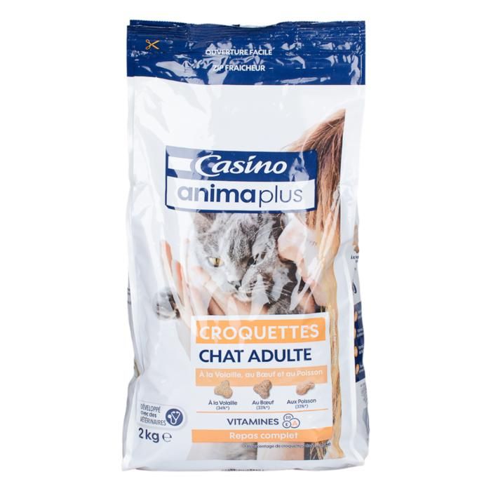 CROQ CHAT BF/VOL/POISS 2KG COA ANIMAPLUS