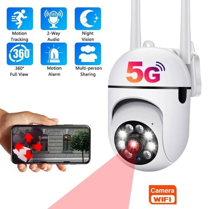 Caméra de surveillance extérieure IP WiFi HD 4X A7,dispositif de sécurité,avec IA,suivi des humains