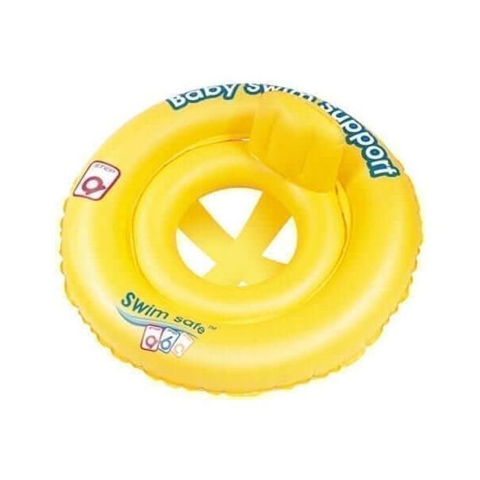 BATEAU POUR BÉBÉ ROND À 2 ANNEAUX 62X62X21CM JAUN