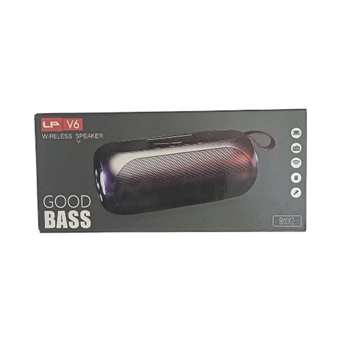 HAUT-PARLEUR SANS FIL LP V6, BONNES BASSES, PUISSANCE 8W×2, AUTONOMIE DE LECTURE 3-5 HEURES, MULTICOLORE.