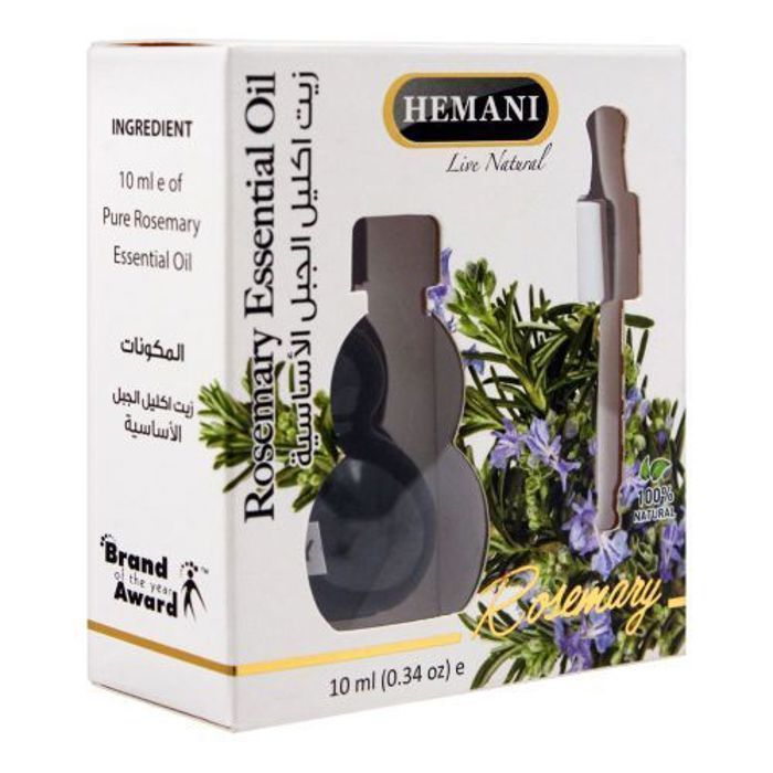 Hemani Huile essentielle de ROMARIN 10 ml, Avec pipette d'extraction