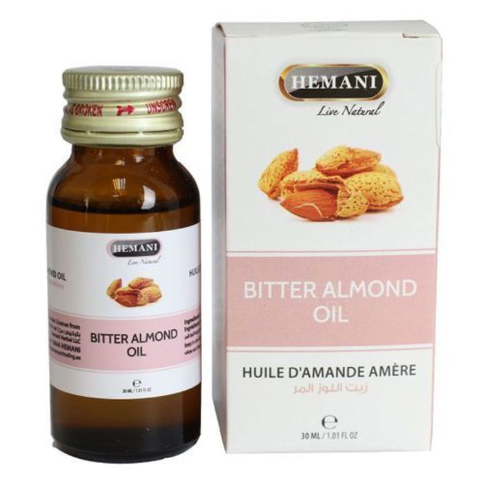 Hemani Huile d'amande amère contre les vergetures / soin de la peau et cils et sourcil et ongles / 30 ml