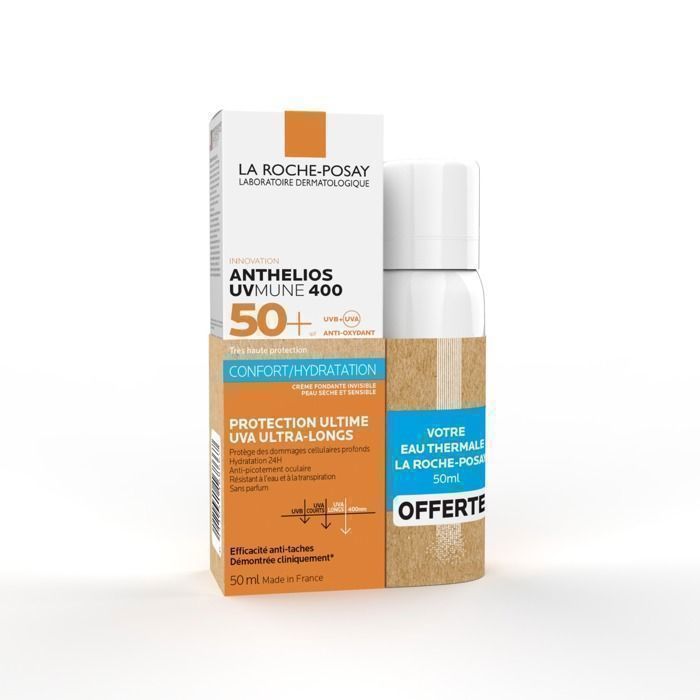Protection solaire - La Roche Posay - Anthelios Cr Fondante UVMUNE 400 - SPF 50 - 50ml - Eau Thermale 50ml