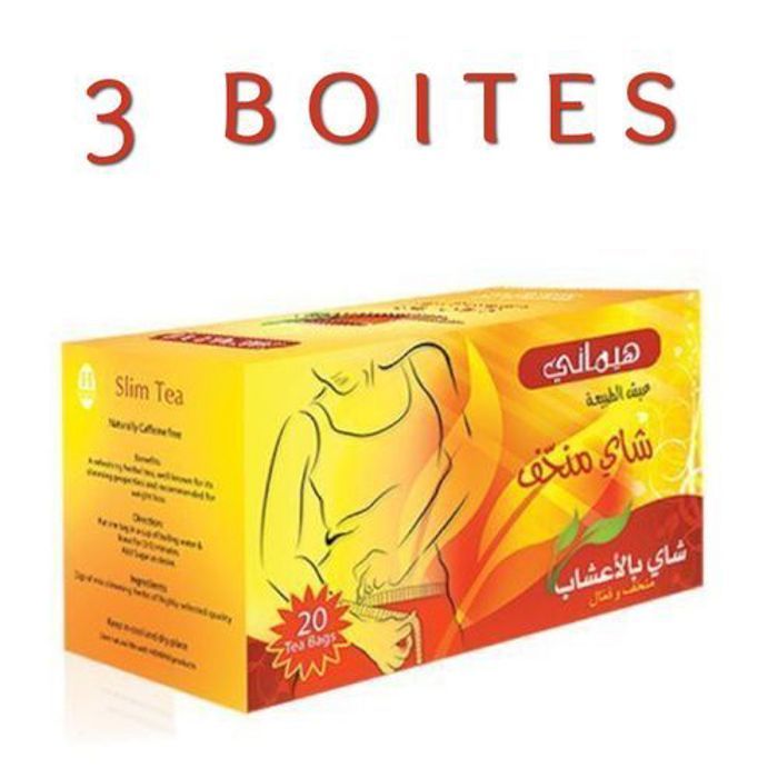 Hemani 3 Boites de Thé détox et minceur Slim Tea X 20