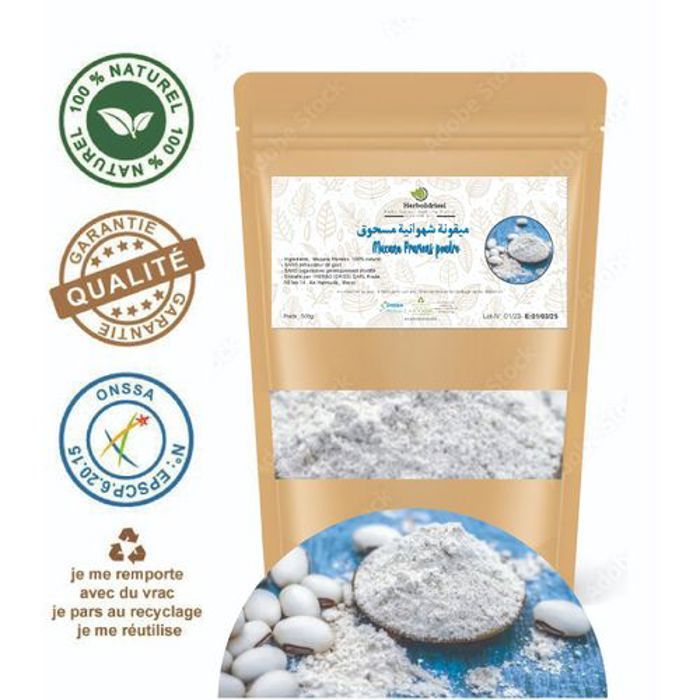 HERBO IDRISSI Mucuna Prurien Poudre 200g , Dopamine - Humeur - Libido