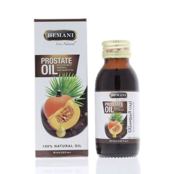 Hemani HUILE CONTROLE PROSTATE 100% NATUREL - Saww Palmetto - fruit de Sabal - Palmier nain de Floride - Citrouilles