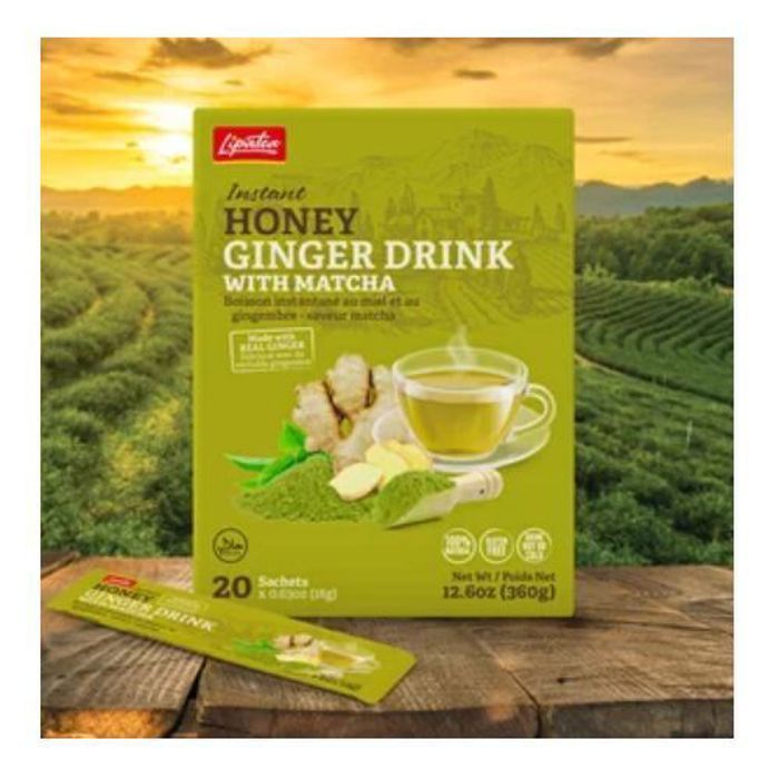 Lipatea Boisson Instantanée ( Gingembre-miel-matcha) 20 Sachets Soluble