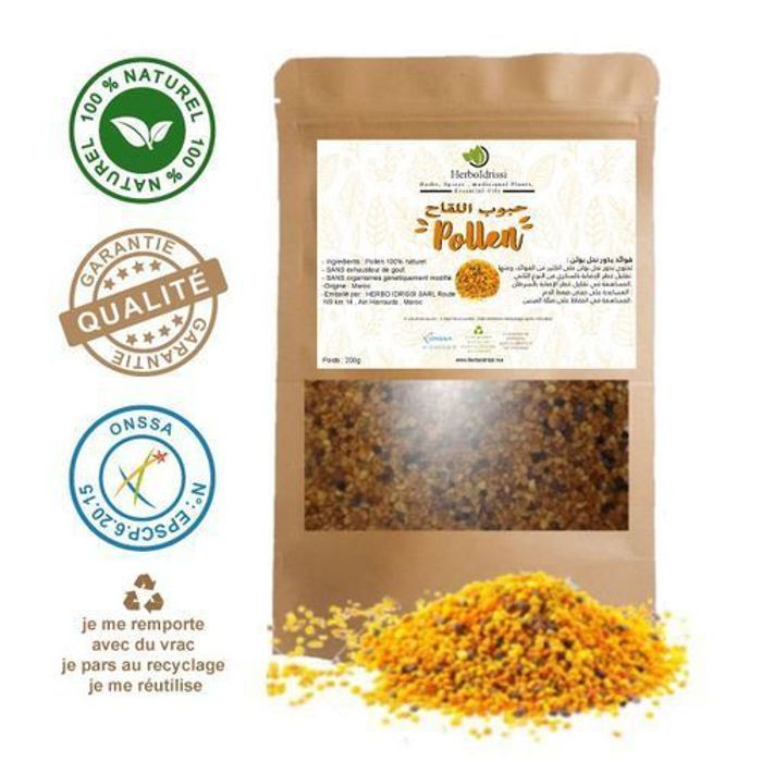 HERBO IDRISSI Pollen D'abeilles Authentique 100g - Immunité -anti_anémie
