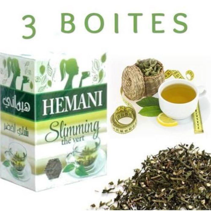 Hemani Pack Promo 3 Boites Slimming thé vert - Brûle graisse naturel
