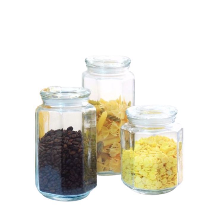 BOCAL DE RANGEMENT EN VERRE AVEC COUV 720 ML