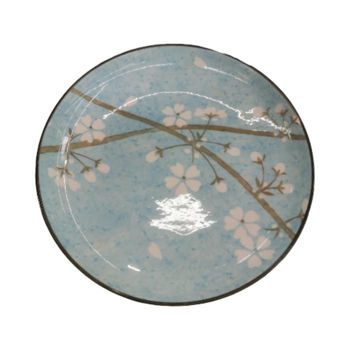 Assiette plate en porcelaine 20CM avec design Sak