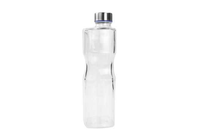 BOUTEILLE A JUS CARREE 1L COUV EN METAL 339240