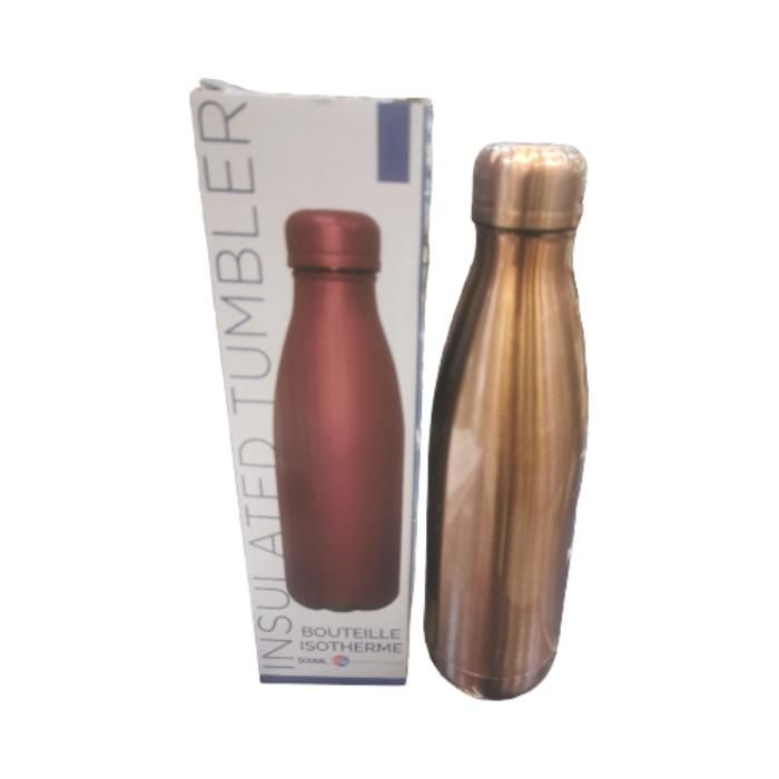 Bouteille Isotherme - 500ml - Inox - Double Paroi - Bronze