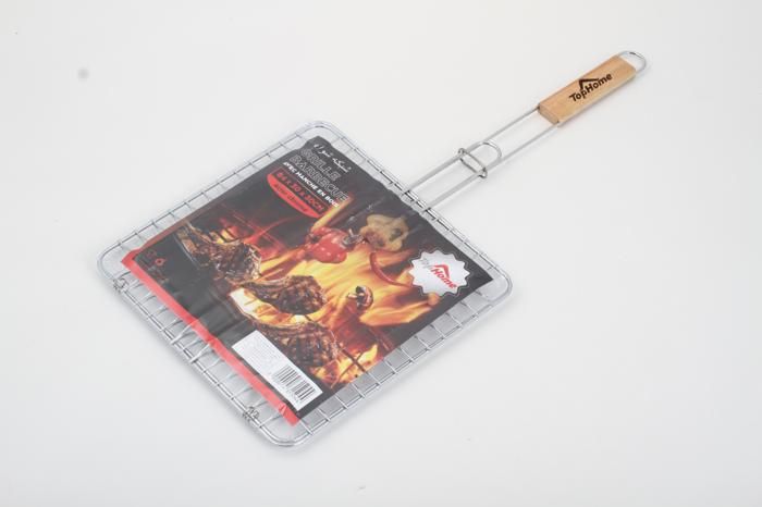 BARBECUE GRILL 30X30CM POIGN BOIS ZDBQ-5511B