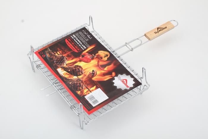 BARBECUE GRILL BARBECUE GRILL 26X38CM POIGN BOIS