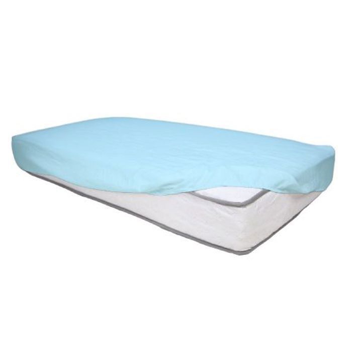 Drap housse - DWIRTY - Glacier - Antiallergique - 60x120 cm - Coton bleu