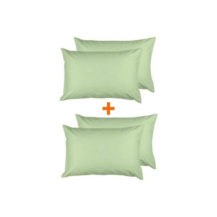 Taies d'oreiller - DWIRTY - Uni Vert - 50x70cm - Microfibre - Antiallergique