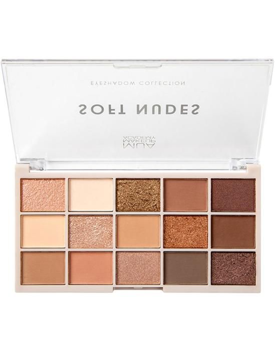 Fard à paupières - MUA - Soft Nudes - 15 teintes - Mat et métallisé - Haute pigmentation