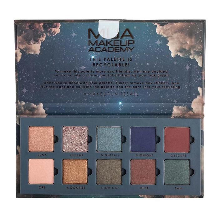PALETTE DE FARDS À PAUPIÈRES EN PAPIER 10 NUANCES MUA NOCTURNAL