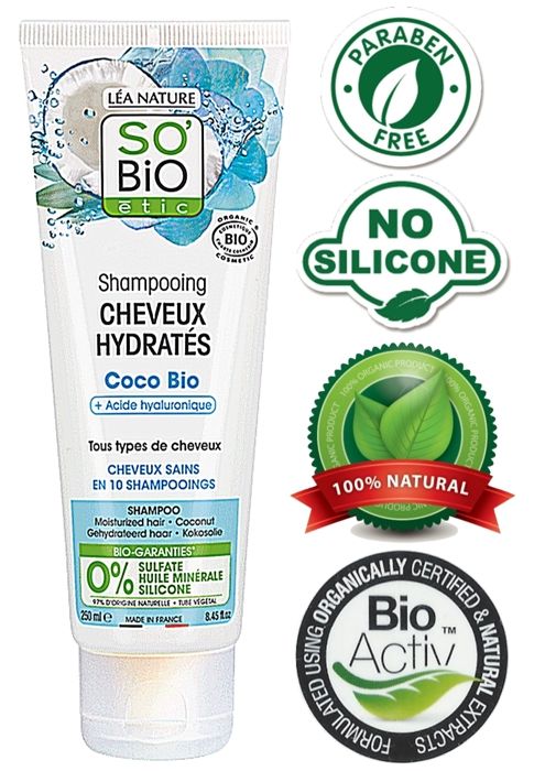 Shampooing Hydratant au Coco & Acide hyaluronique 250ml