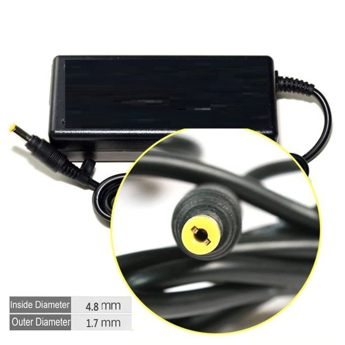 Adaptateur générique HP 65W / chargeur pour ordinateur portable avec pointe jaune - 18,5 V, 3,5 A (4,8 * 1,7 mm)