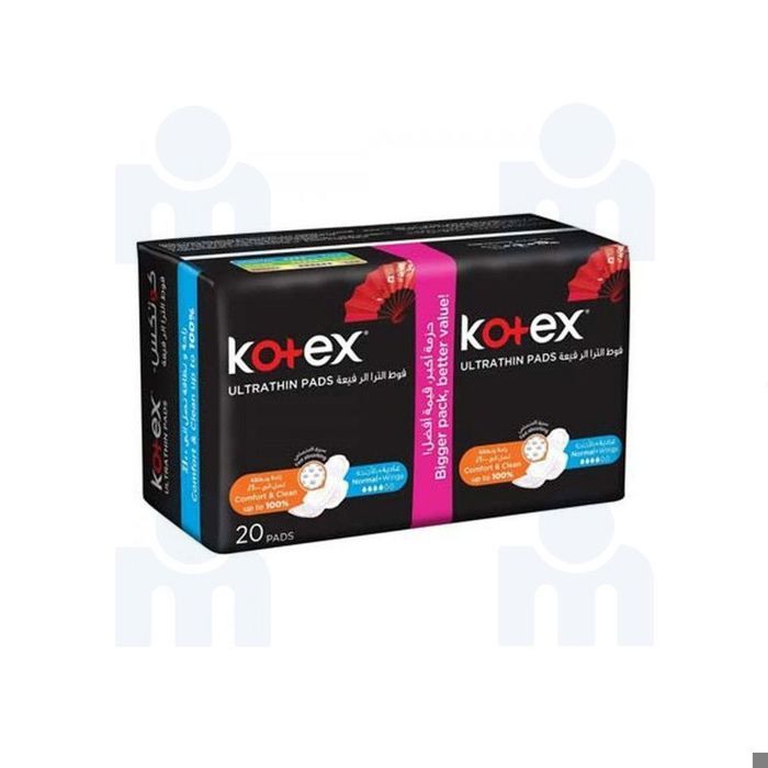 Serviettes hygiéniques ultra fines normale x20 - KOTEX