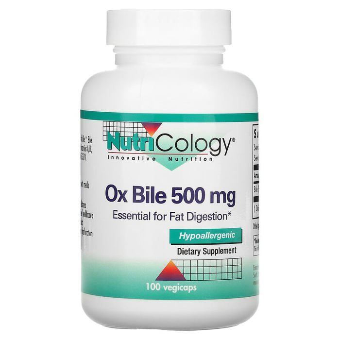 Nutricology - Ox Bile, 500 mg, 100 Vegicaps