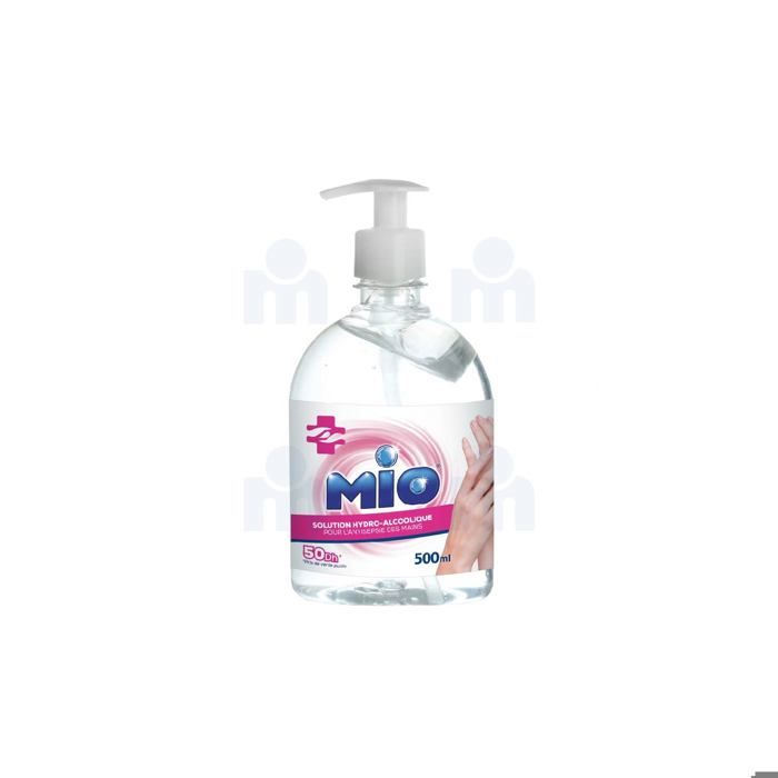 Solution hydro-alcoolique antiséptique pour les mains 500ml - MIO
