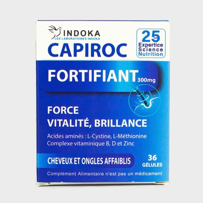 Capiroc Fortifiant 300mg pour Cheveux et Ongles 36 Gelules - Riche en Acides Amines, ZINC et Vitamines