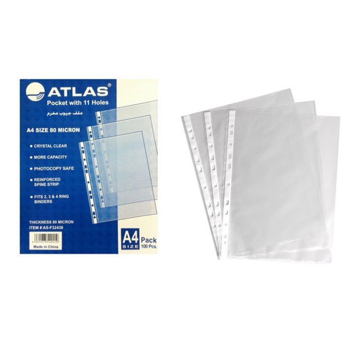Pochettes de plastification A4 - perforées 80 microns - boite de 100