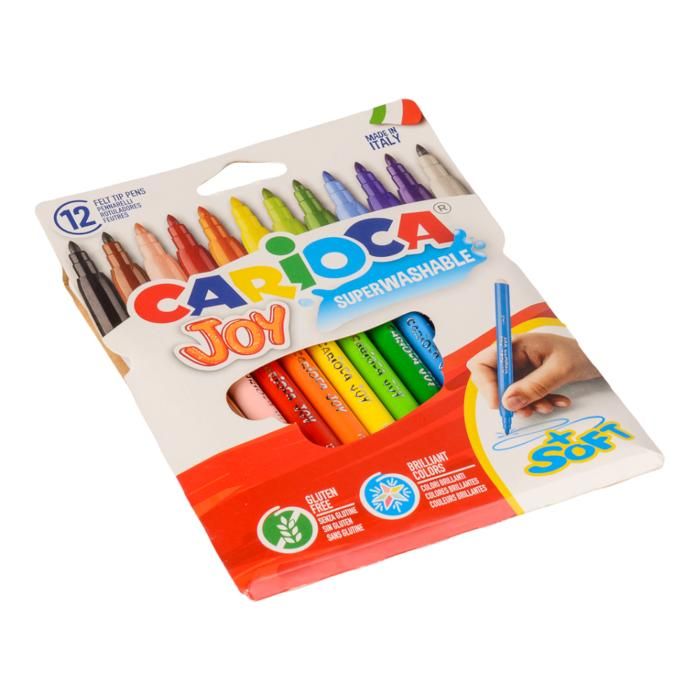 Feutres - CARIOCA UX26 - 12 pièces - Pointe fine - Multicolore - Opaque