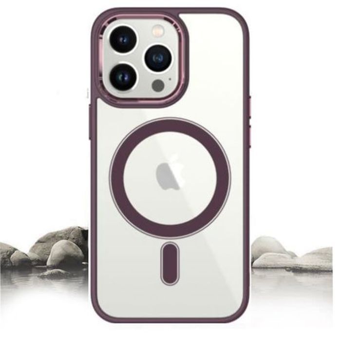 Pochette Iphone 11 Pro Max Silicone Transparente Super Magsafe Marron