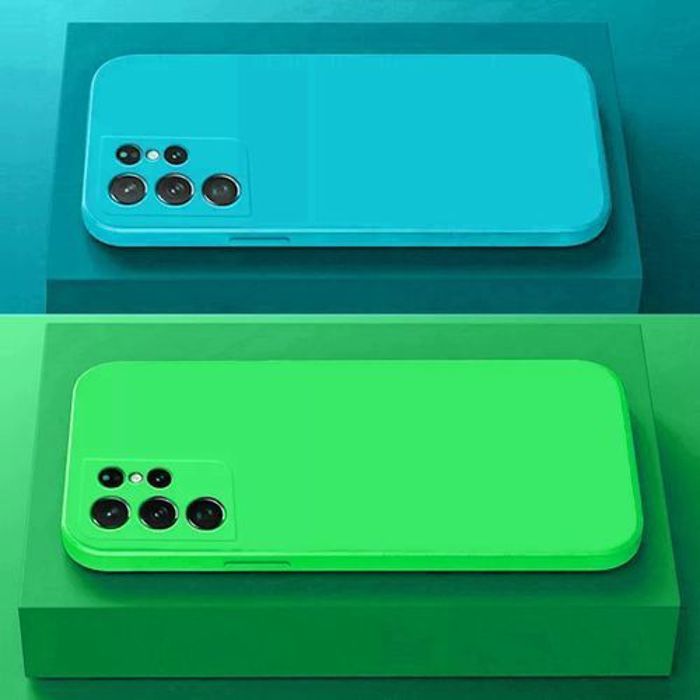 Coque et protection d'écran - GÉNÉRIQUE - Samsung S21 Ultra - Vert - Bleu - Élégant