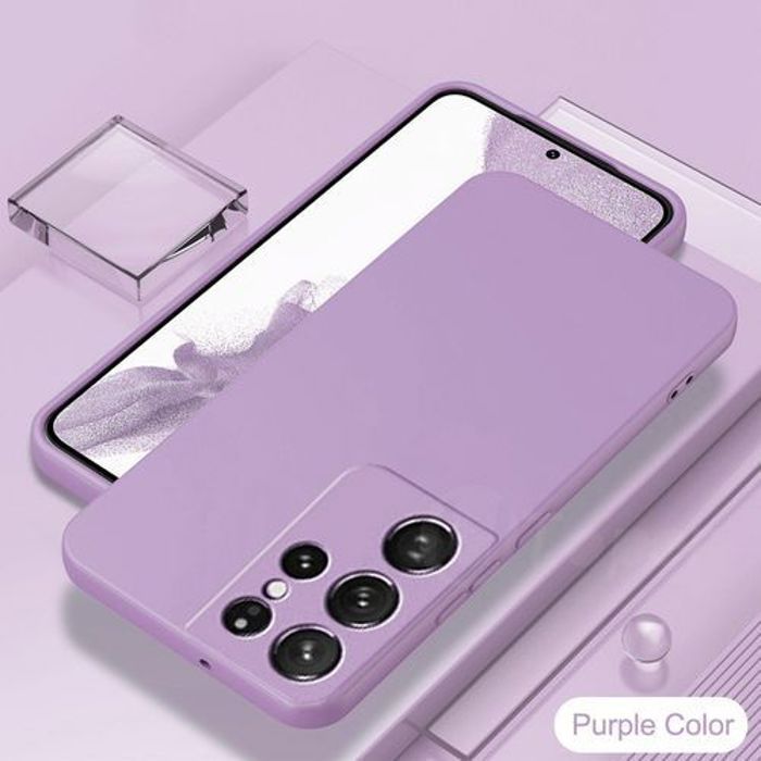 Coque - GÉNÉRIQUE - Samsung Galaxy S22 Ultra - Silicone - Confort Touch - Mauve