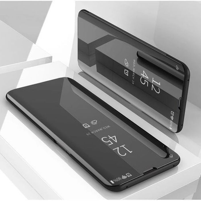 Coque Pour Oppo F9 Mirror Leather Case Noir