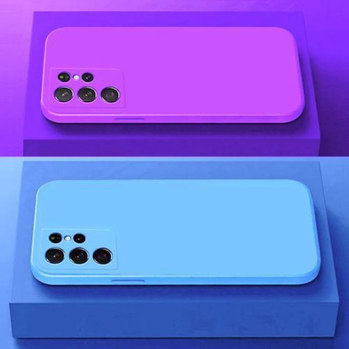 Pochette - GÉNÉRIQUE - Samsung S21 Ultra - Mauve et Bleu Ciel - Protection Complète - Élégante