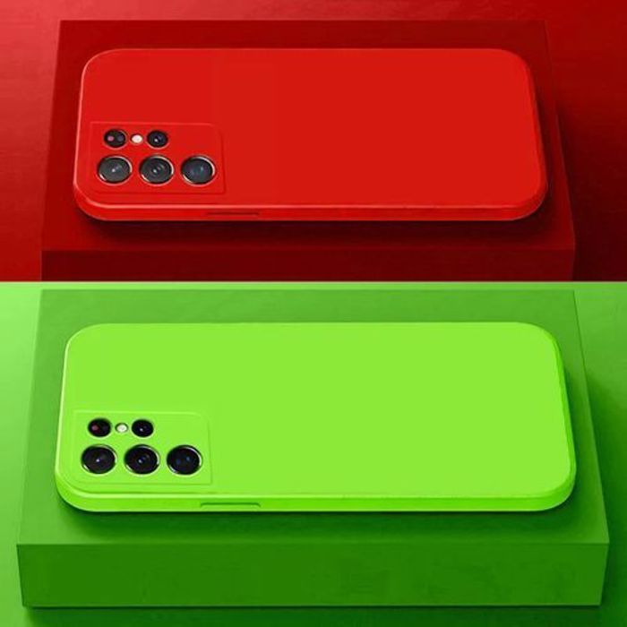 Pochette - GÉNÉRIQUE - Samsung S21 Ultra - Rouge et Vert - Finition Mate - Protection Complète