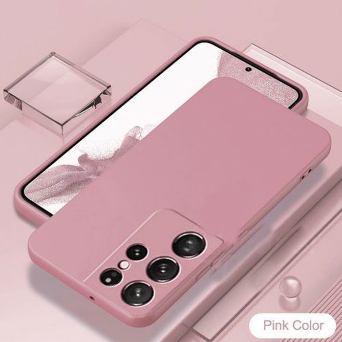 Coque - GÉNÉRIQUE - Samsung Galaxy S23 Ultra - Silicone - Rose - Protection complète