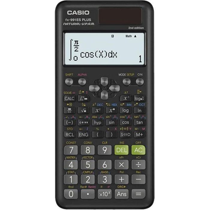 Calculatrice scientifique - Casio - FX 991 ES PLUS 2nd édition - 417 fonctions - Noir - Pile